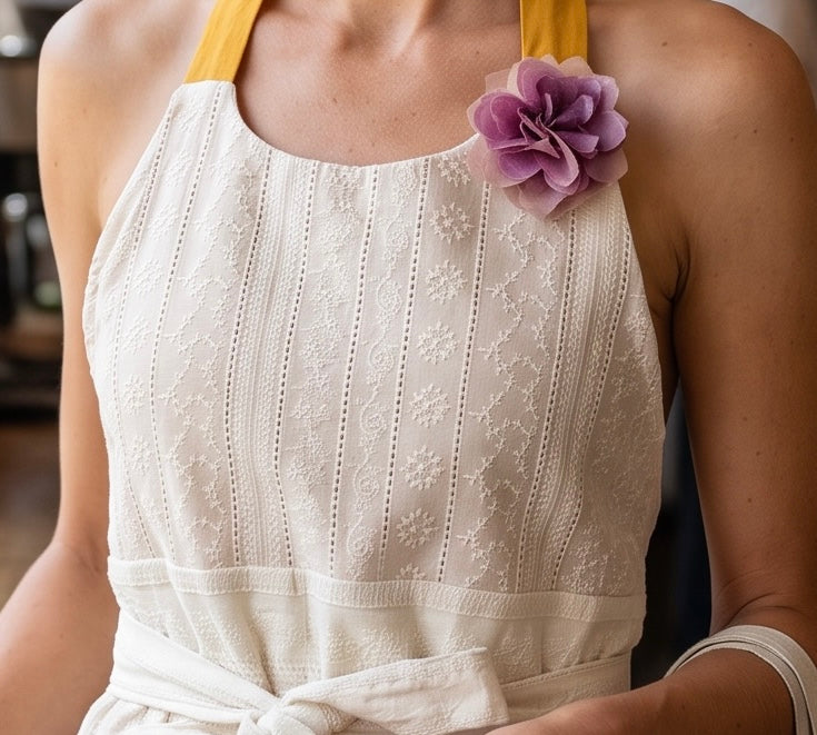 The Willow Embroidered Apron
