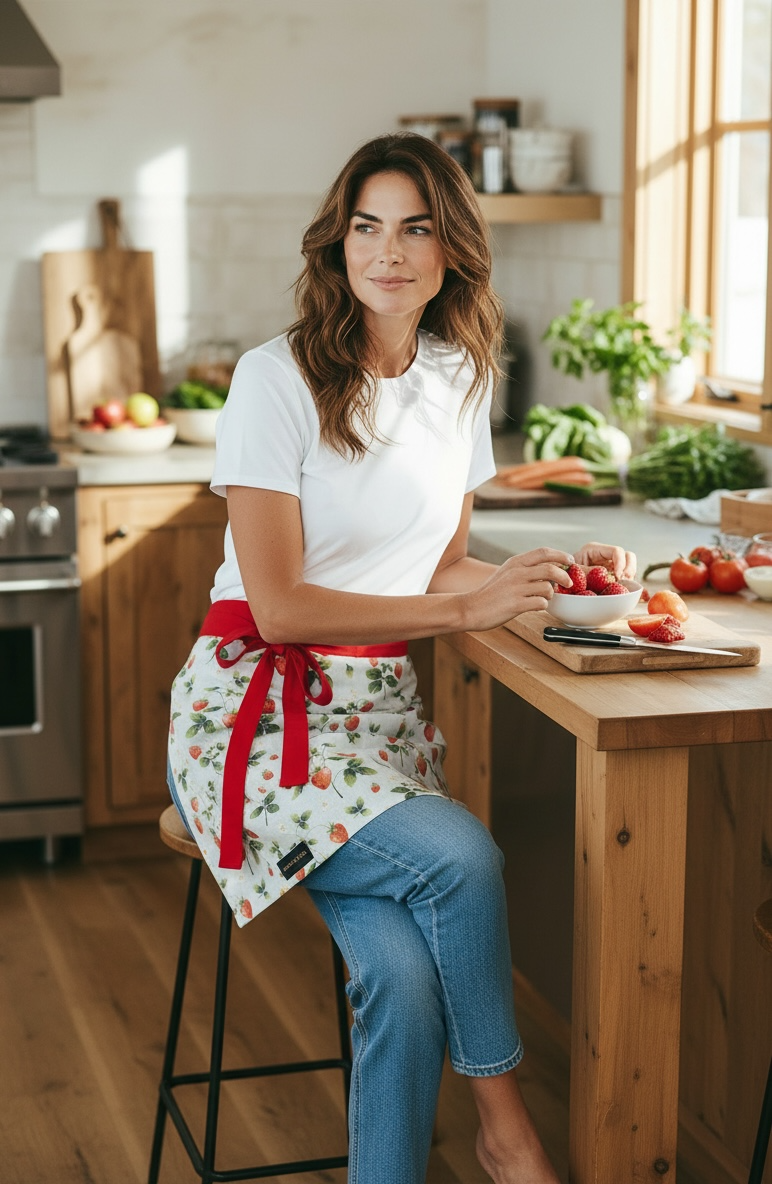 Strawberry Market Apron