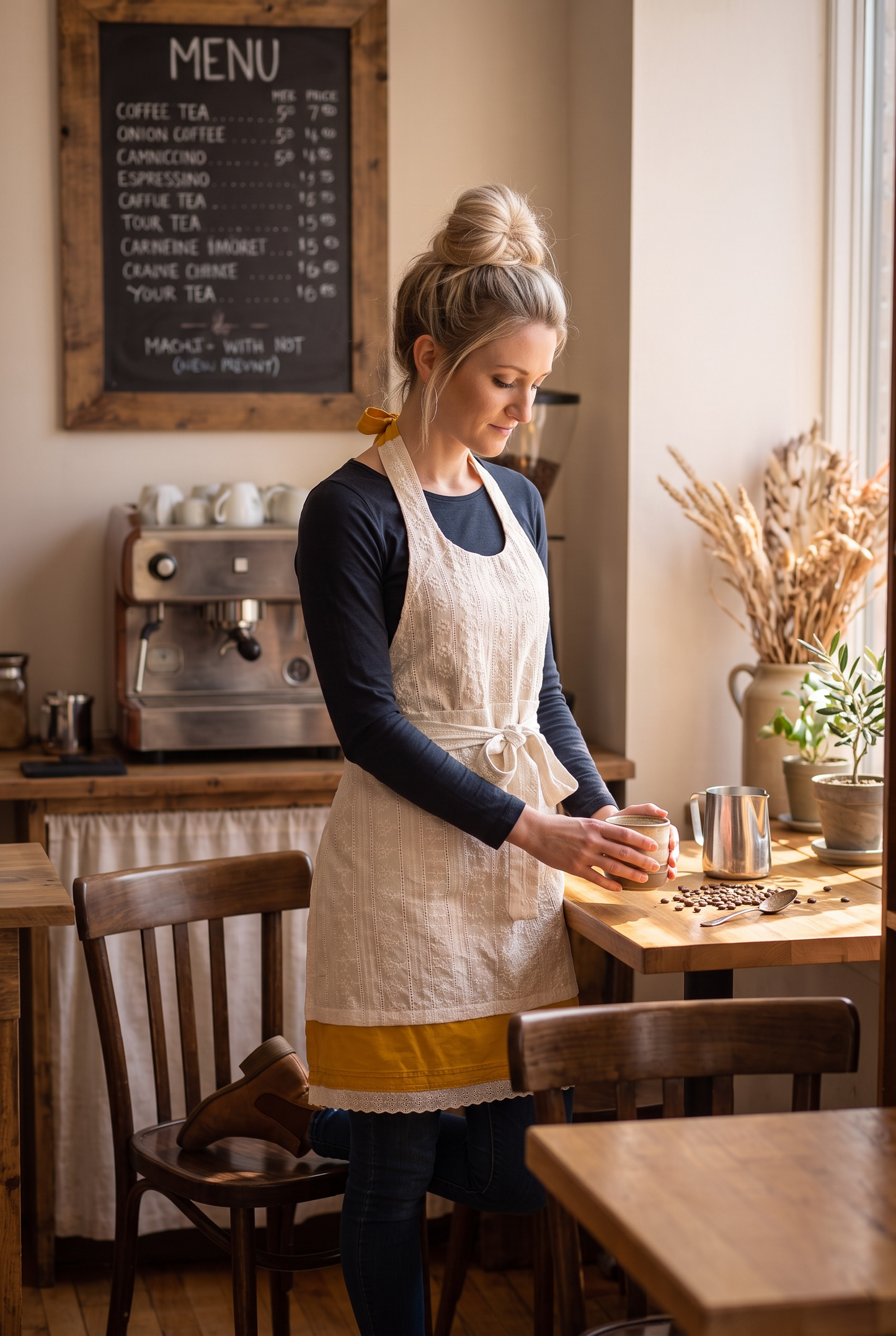 The Willow Embroidered Apron