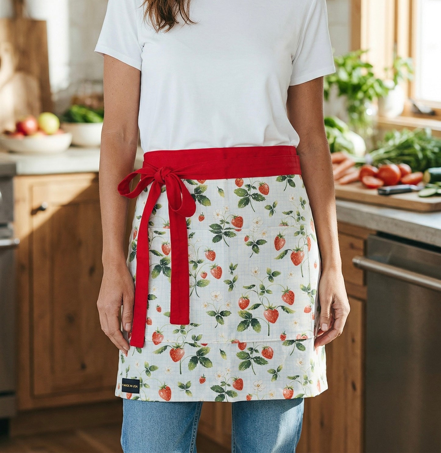 Strawberry Market Apron