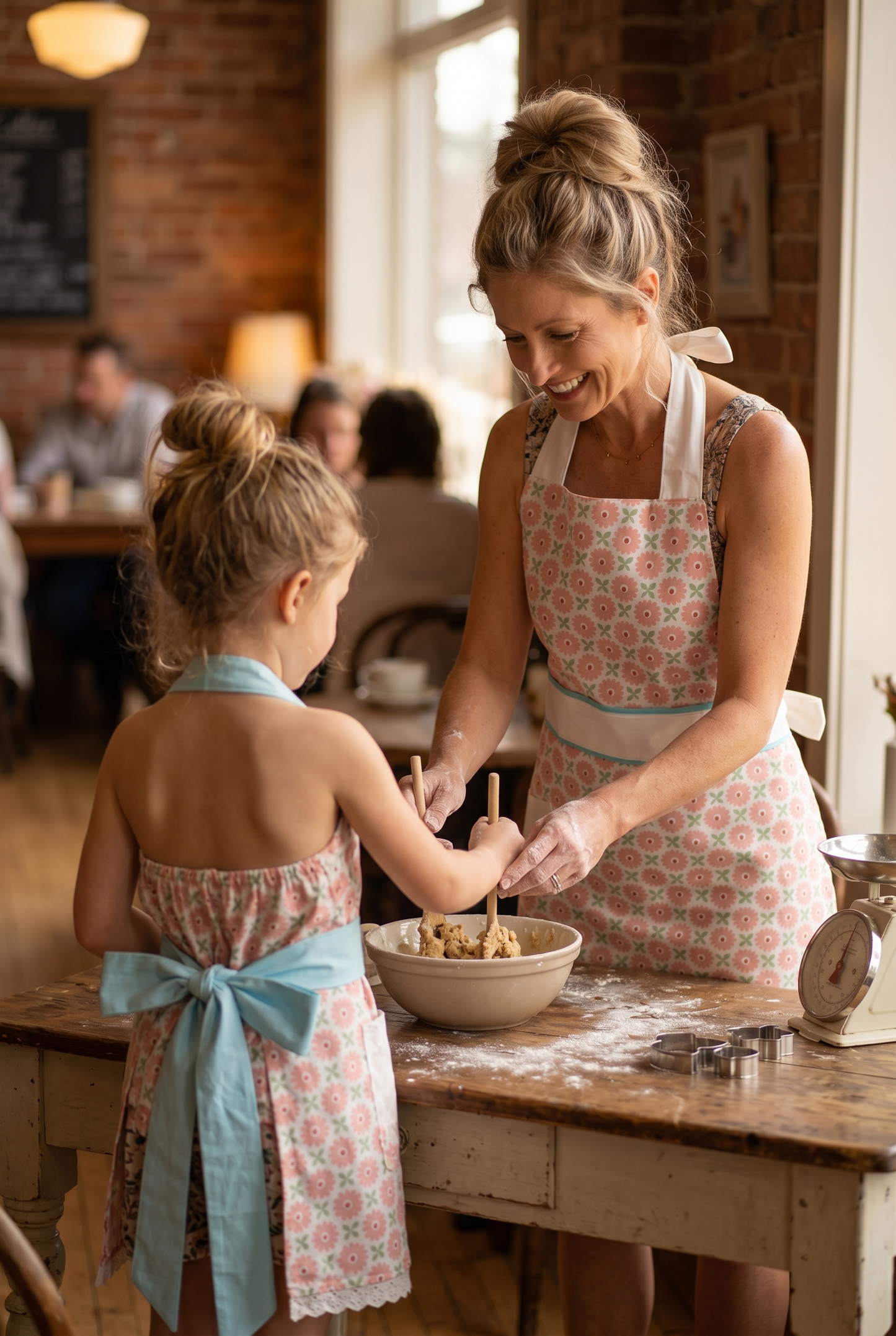 Floral Matching Mommy & Me Aprons